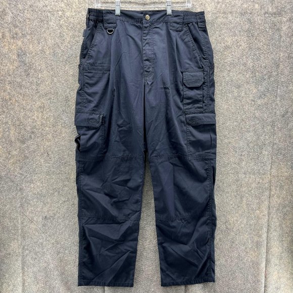 5.11 Tactical Pants Men 36x32 Utility Blue Cargo Pockets Police Combat Ripstop - Picture 1 of 14